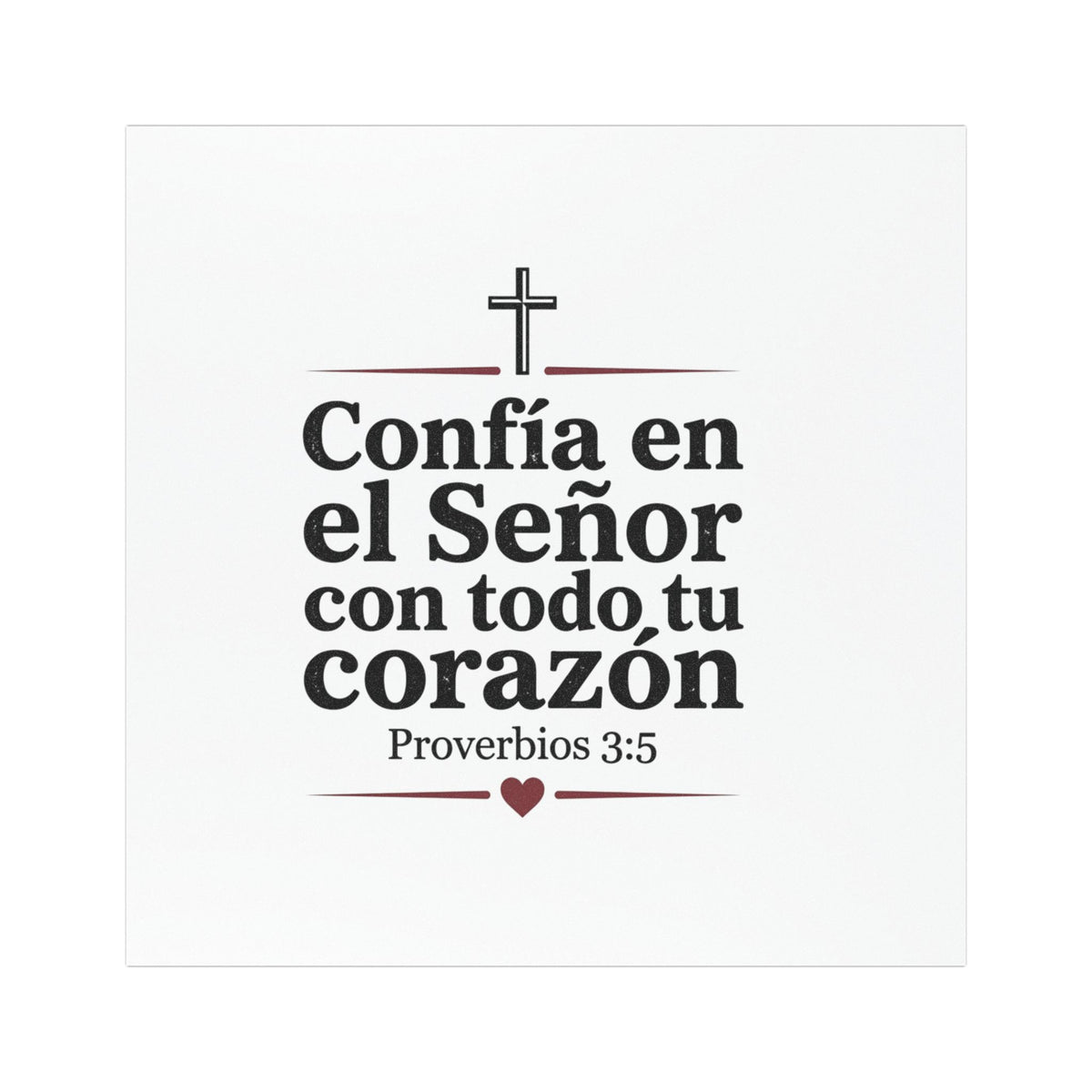 Car Magnet — "Confía en el Señor con todo tu corazón" (Proverbios 3:5) - Spanish Christian Scripture Car Magnet