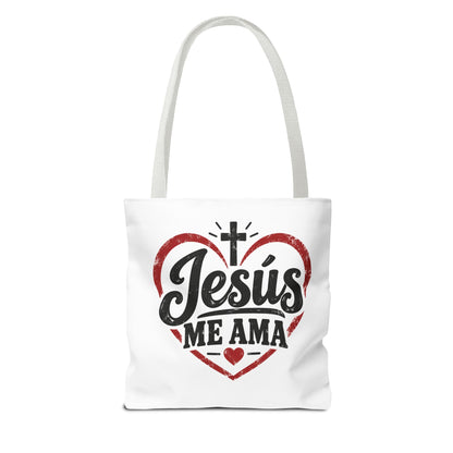 Christian Faith Tote Bag – Jesús Me Ama & Spanish Blessing Scripture
