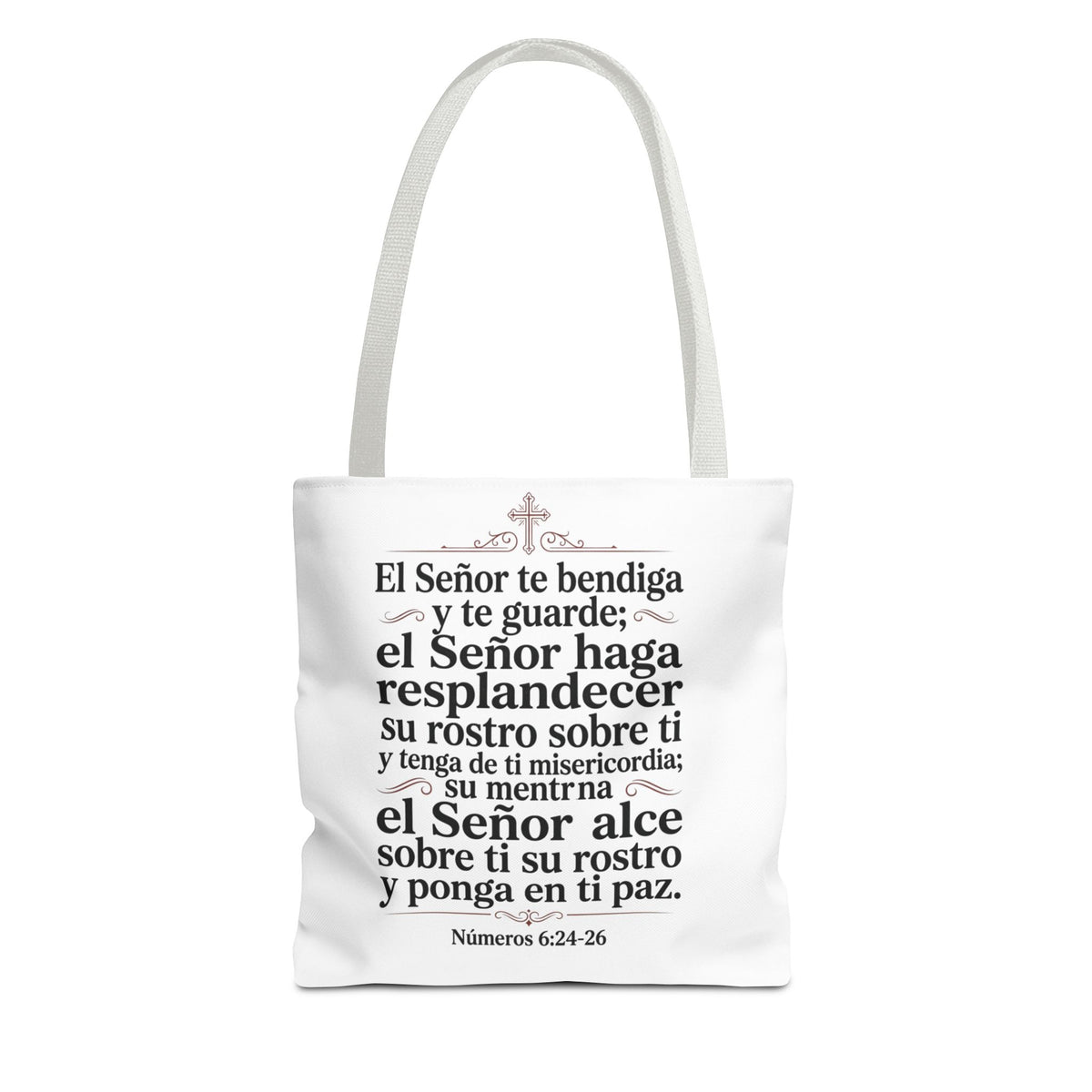 Christian Faith Tote Bag – Jesús Me Ama & Spanish Blessing Scripture