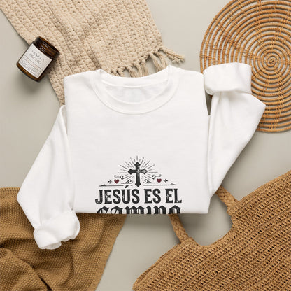 Christian Sweatshirt - "Jesús es el camino, la verdad y la vida" Crewneck (Juan 14:6)