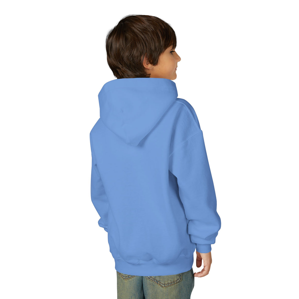 Youth Hoodie — "Jesus Me Ama" Heart Christian Faith Pullover