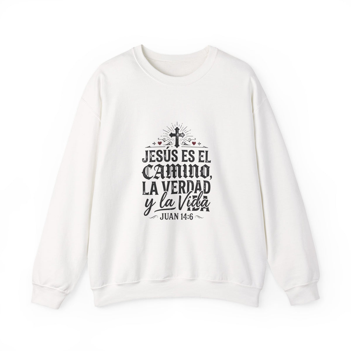 Christian Sweatshirt - "Jesús es el camino, la verdad y la vida" Crewneck (Juan 14:6)