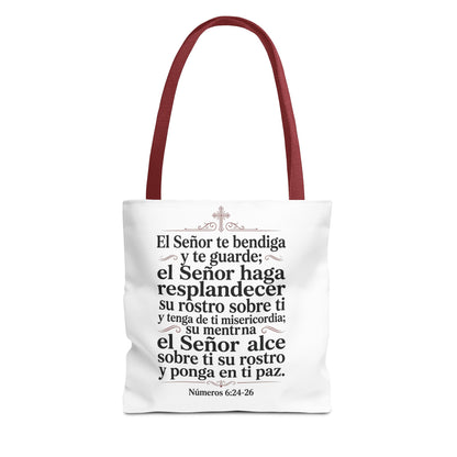 Christian Faith Tote Bag – Jesús Me Ama & Spanish Blessing Scripture