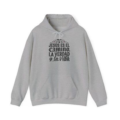 Hoodie - "Jesús es el camino, la verdad y la vida" Spanish Christian Faith Pullover