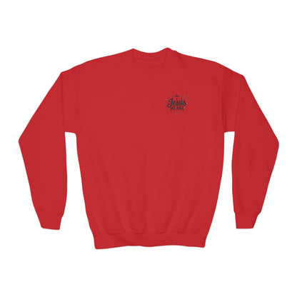Youth Crewneck Sweatshirt – Spanish Christian Faith “Confía en el Señor”