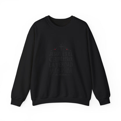 Christian Sweatshirt - "Jesús es el camino, la verdad y la vida" Crewneck (Juan 14:6)