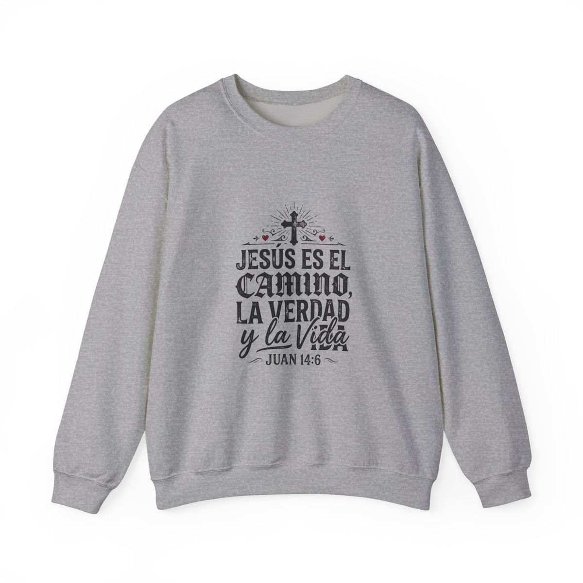 Christian Sweatshirt - "Jesús es el camino, la verdad y la vida" Crewneck (Juan 14:6)