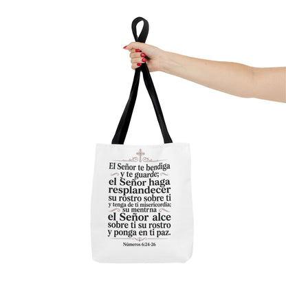 Christian Faith Tote Bag – Jesús Me Ama & Spanish Blessing Scripture