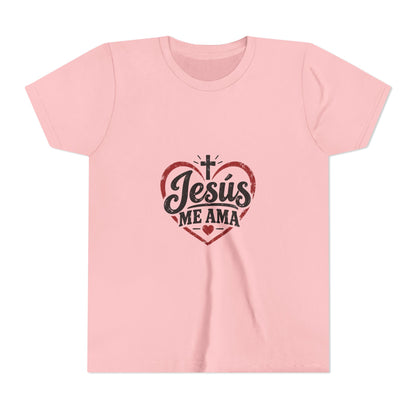 Kids 'Jesus Me Ama' Heart Tee — Youth Christian Short Sleeve Shirt