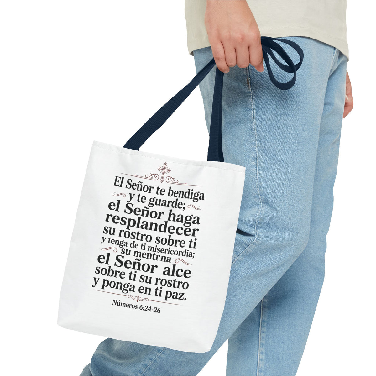 Christian Faith Tote Bag – Jesús Me Ama & Spanish Blessing Scripture