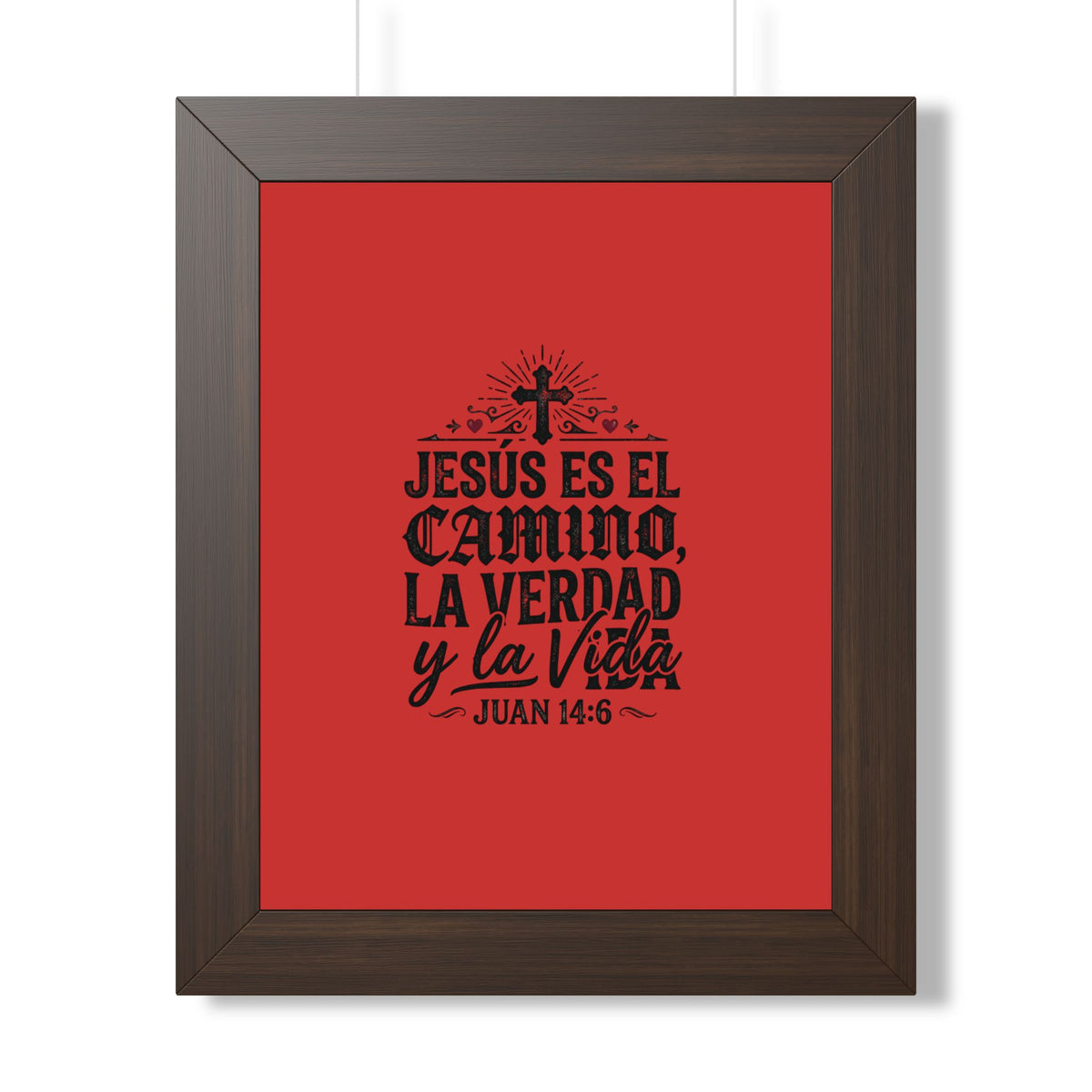 Copy of Religious Poster - "Jesús es el camino, la verdad y la vida" (Juan 14:6) Framed Wall Art