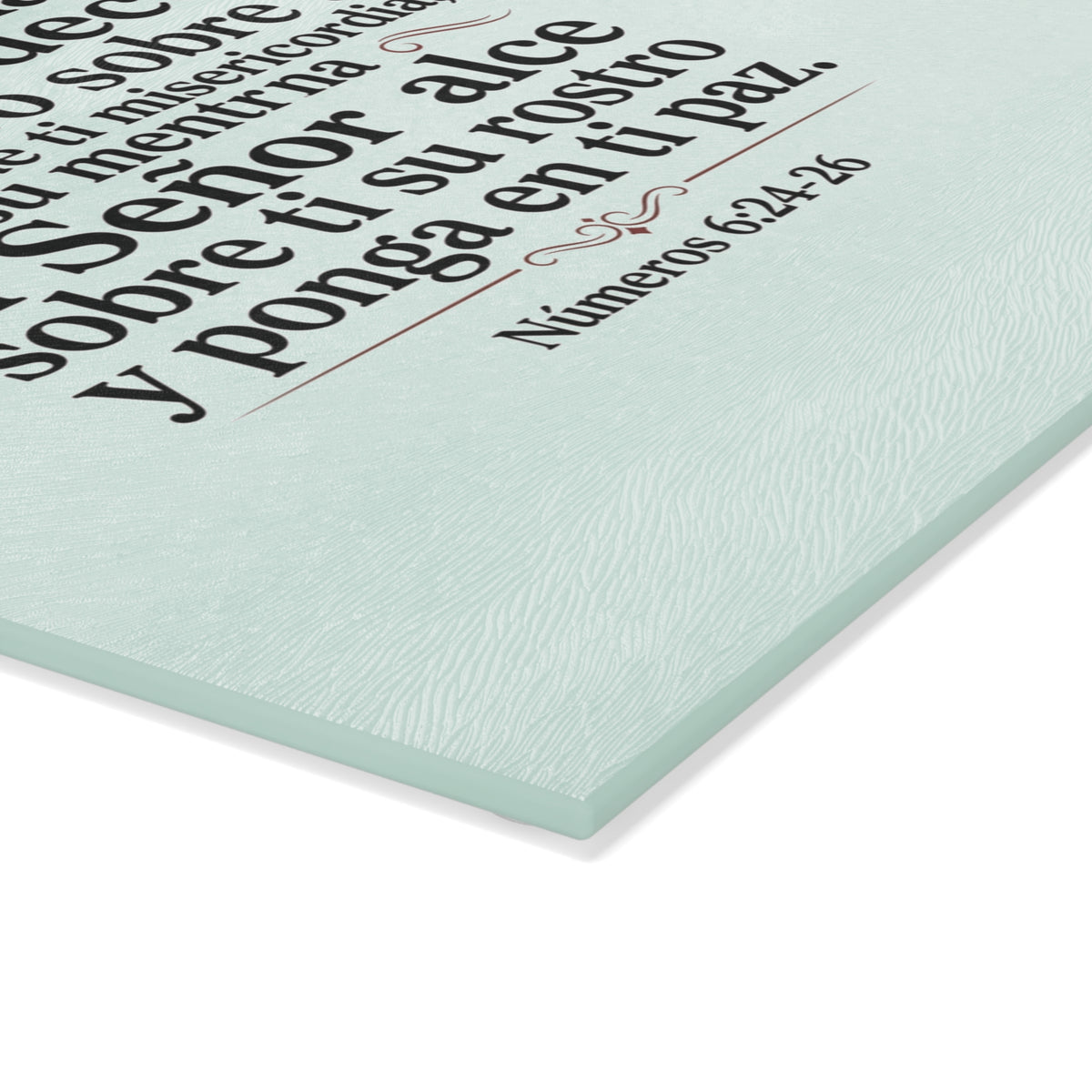 Glass Cutting Board — Spanish Blessing Verse (Números 6:24-26) Decorative Kitchen Plaque