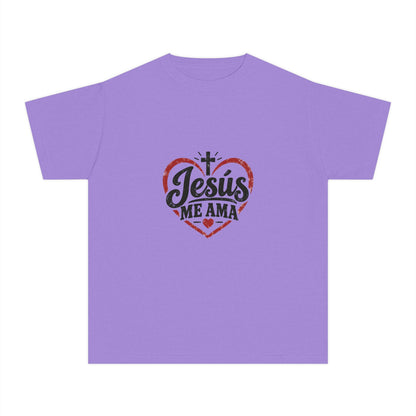 Youth T-Shirt Jesús Me Ama Christian Faith Tee