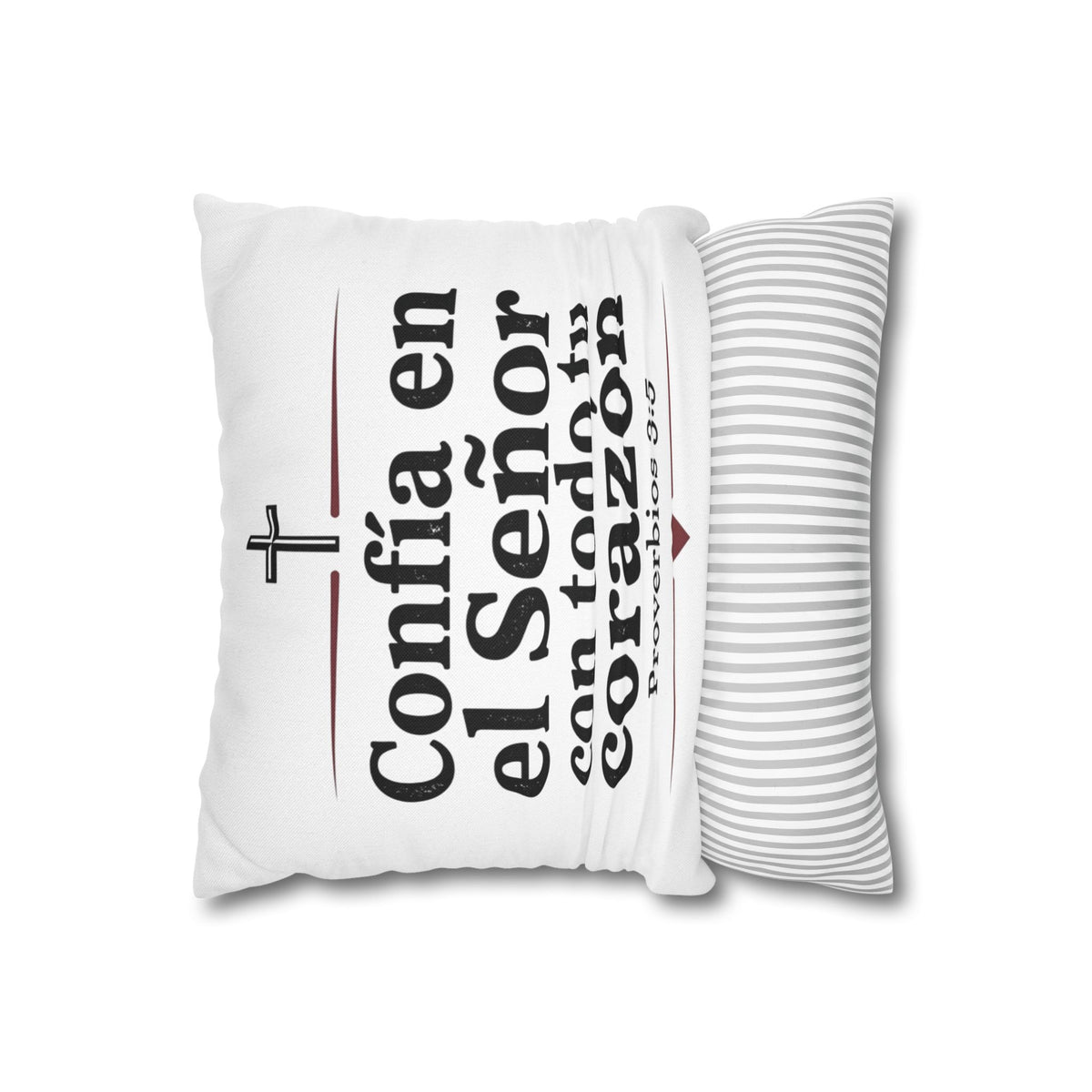 Spanish Scripture Pillow – “Confía en el Señor con todo tu corazón” (Proverbios 3:5)
