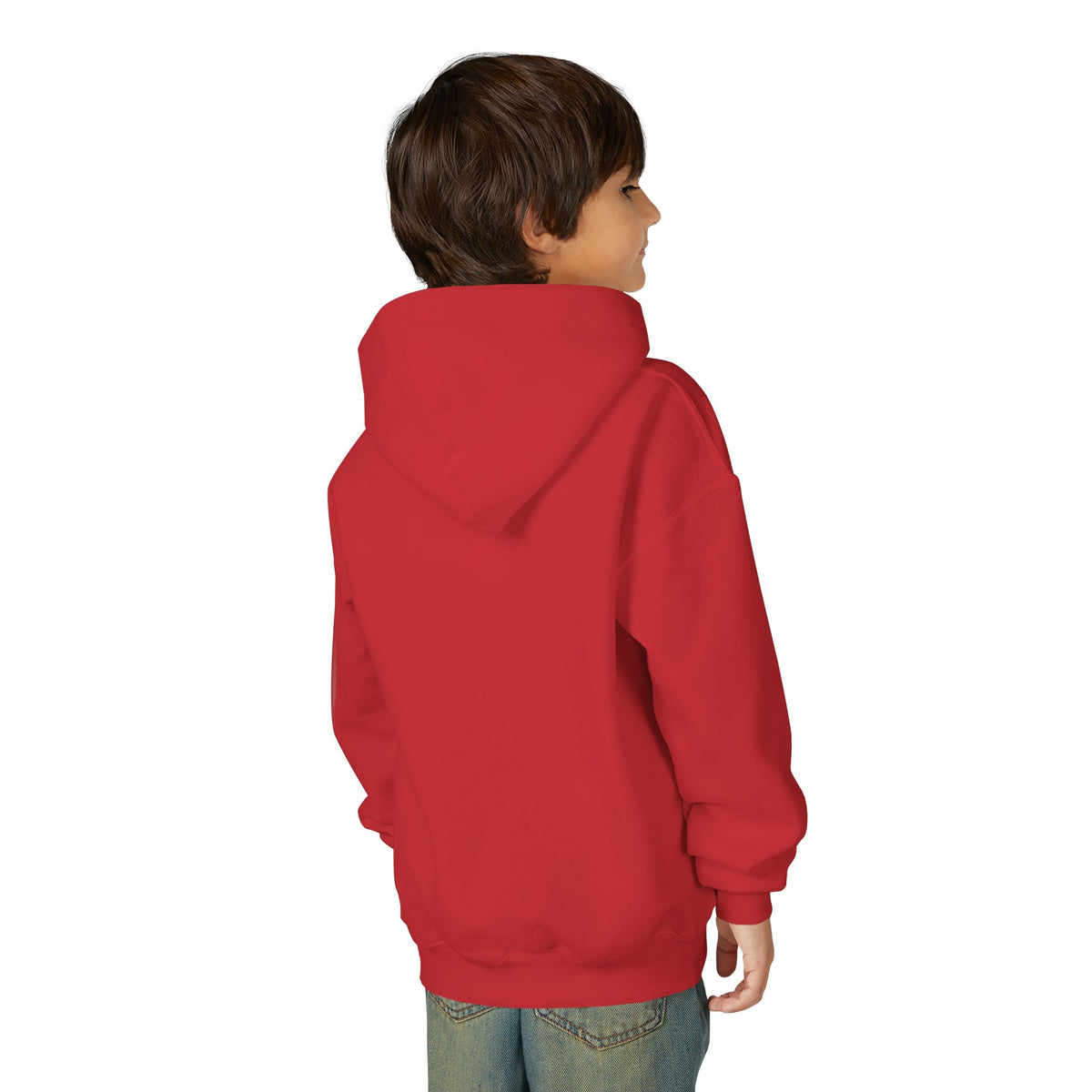 Youth Hoodie — "Jesus Me Ama" Heart Christian Faith Pullover
