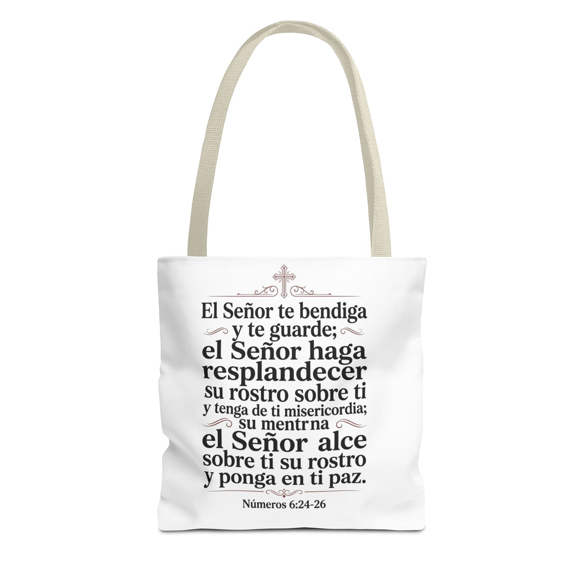 Christian Faith Tote Bag – Jesús Me Ama & Spanish Blessing Scripture