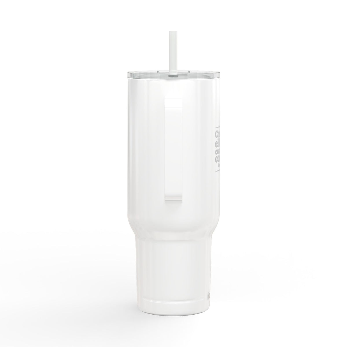 Engraved 40oz Insulated Tumbler with Lid & Straw – Faith Cross Design
