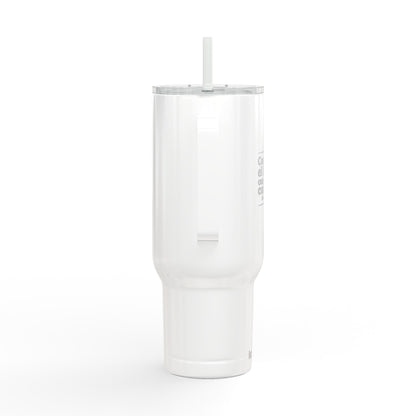 Engraved 40oz Insulated Tumbler with Lid & Straw – Faith Cross Design