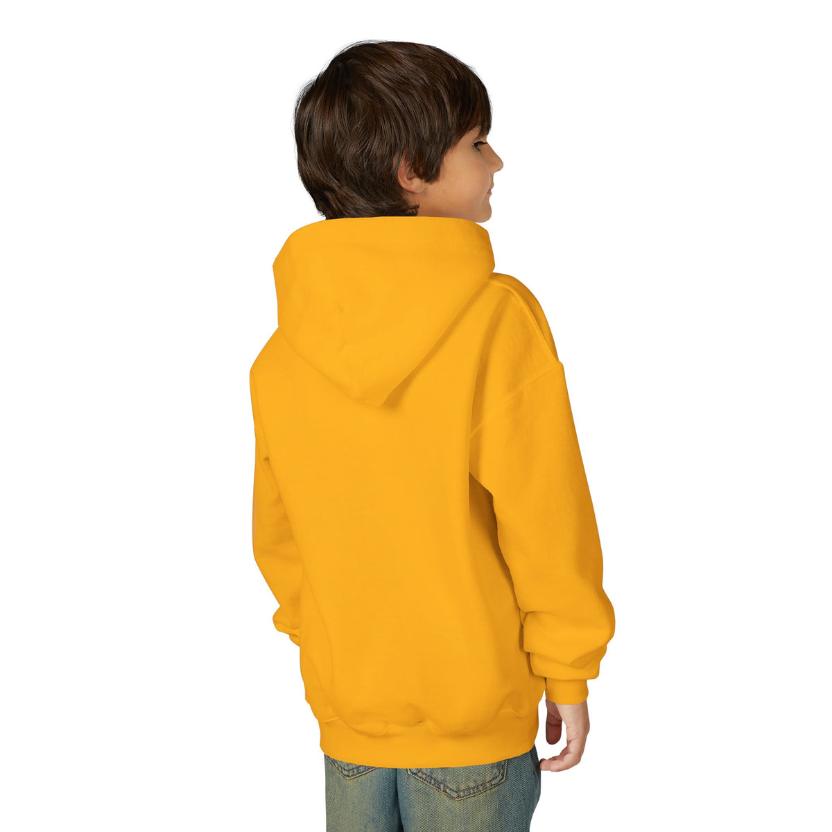 Youth Hoodie — "Jesus Me Ama" Heart Christian Faith Pullover