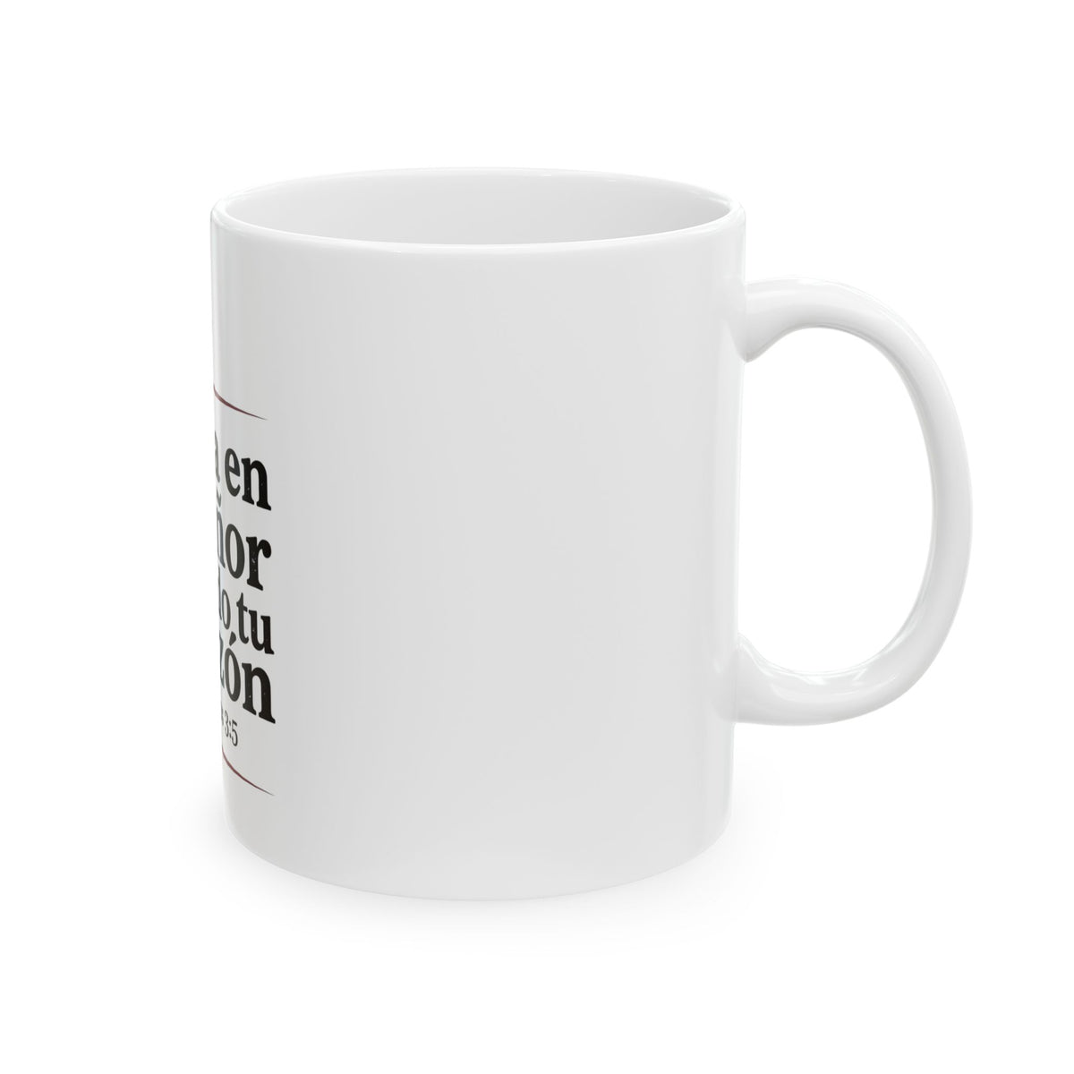 Spanish Christian Mug - "Confía en el Señor con todo tu corazón" (Proverbios 3:5)