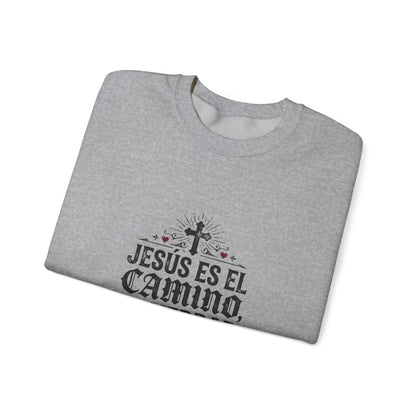 Christian Sweatshirt - "Jesús es el camino, la verdad y la vida" Crewneck (Juan 14:6)