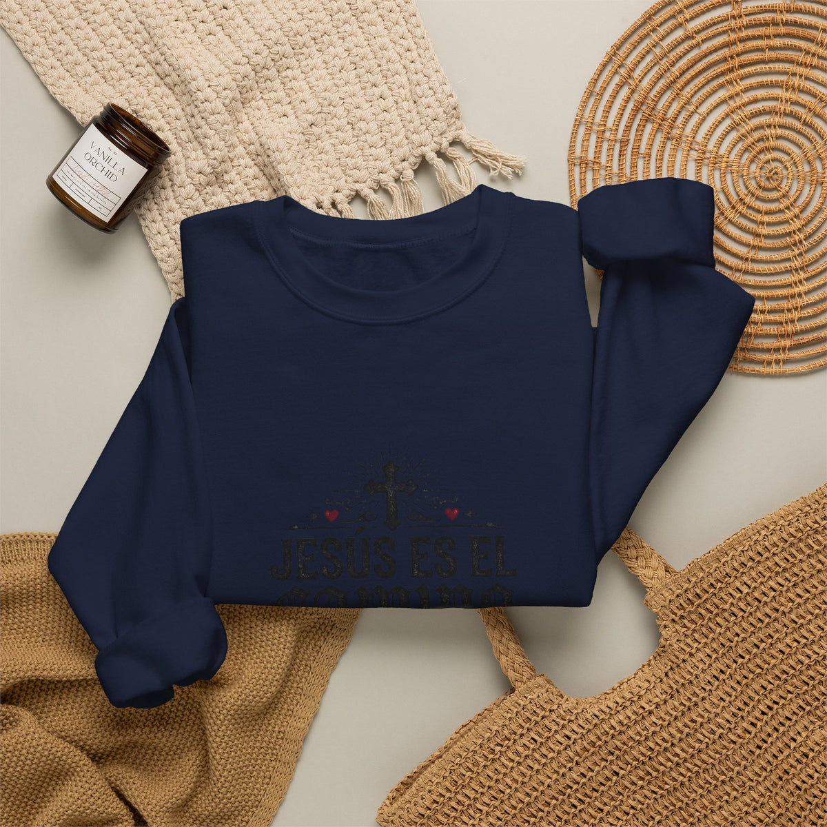 Christian Sweatshirt - "Jesús es el camino, la verdad y la vida" Crewneck (Juan 14:6)