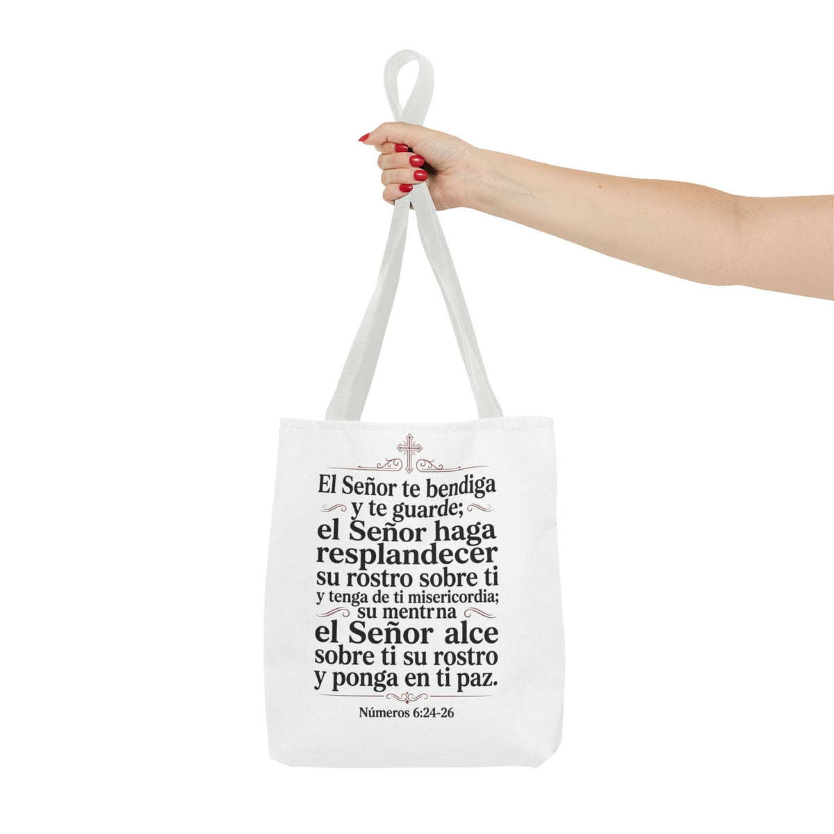Christian Faith Tote Bag – Jesús Me Ama & Spanish Blessing Scripture