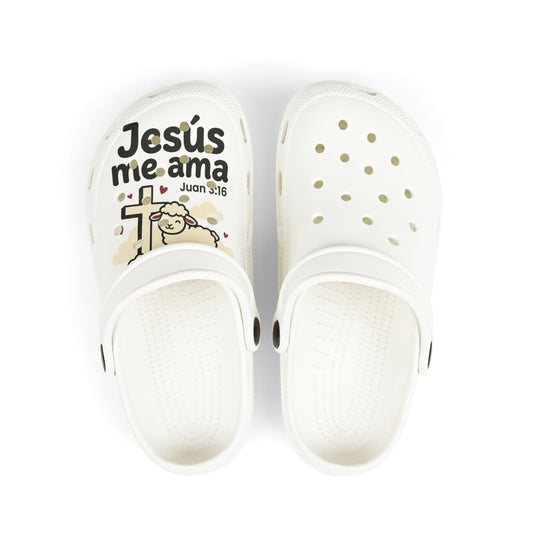 Kids' Jesus Me Ama Clogs – Christian Kids EVA Foam Sandals (Juan 3:16)