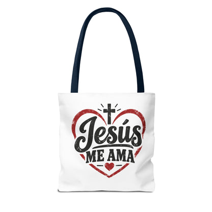 Christian Faith Tote Bag – Jesús Me Ama & Spanish Blessing Scripture