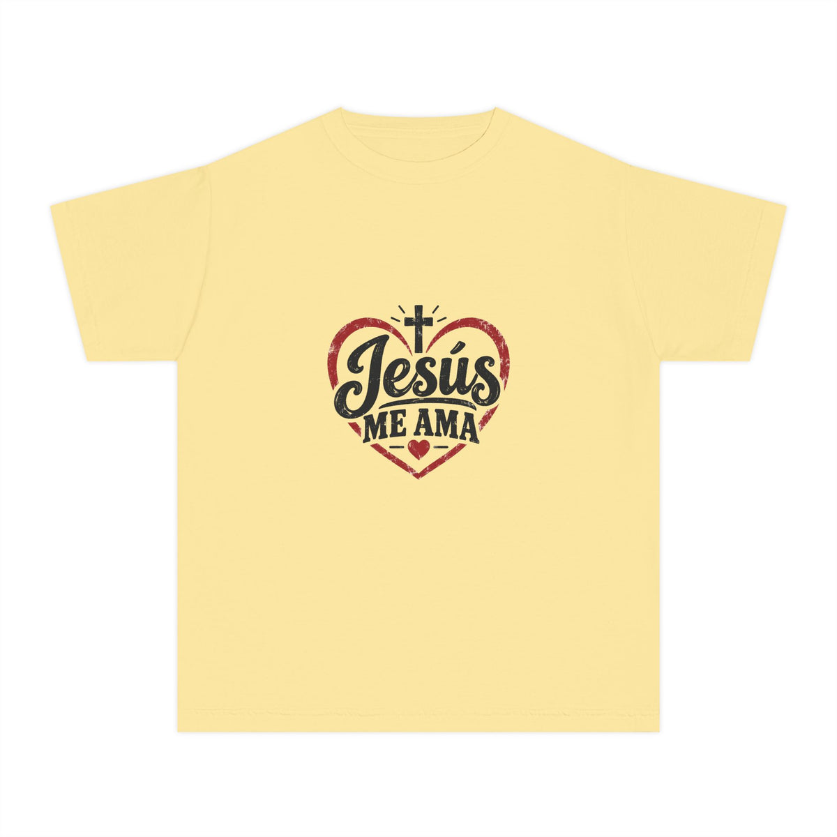 Youth T-Shirt Jesús Me Ama Christian Faith Tee