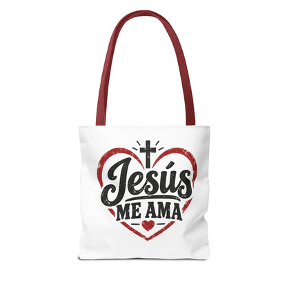 Christian Faith Tote Bag – Jesús Me Ama & Spanish Blessing Scripture
