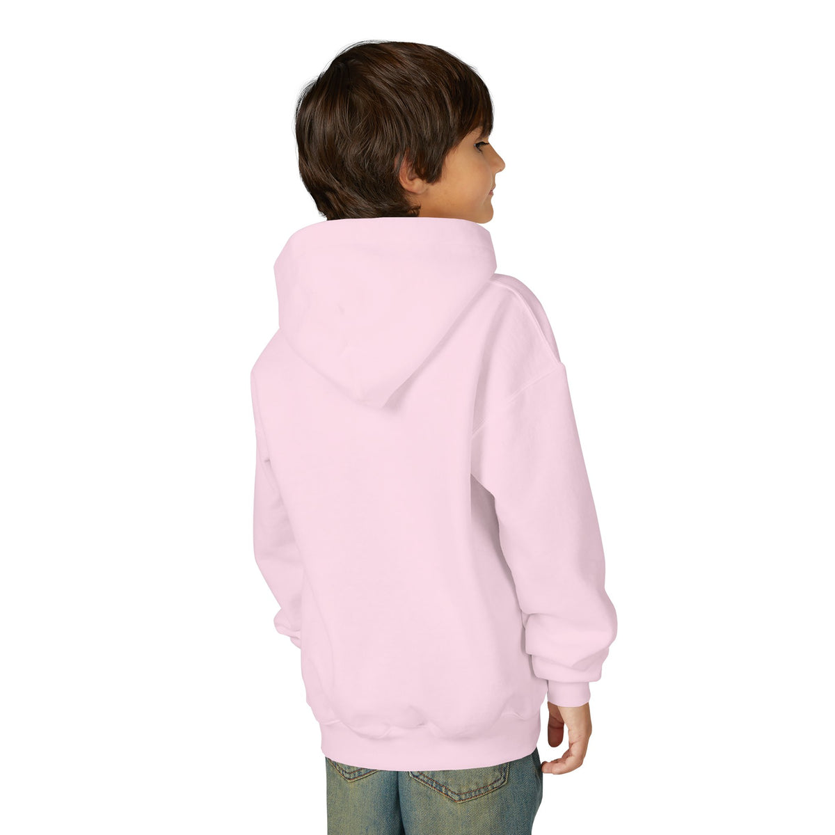 Youth Hoodie — "Jesus Me Ama" Heart Christian Faith Pullover