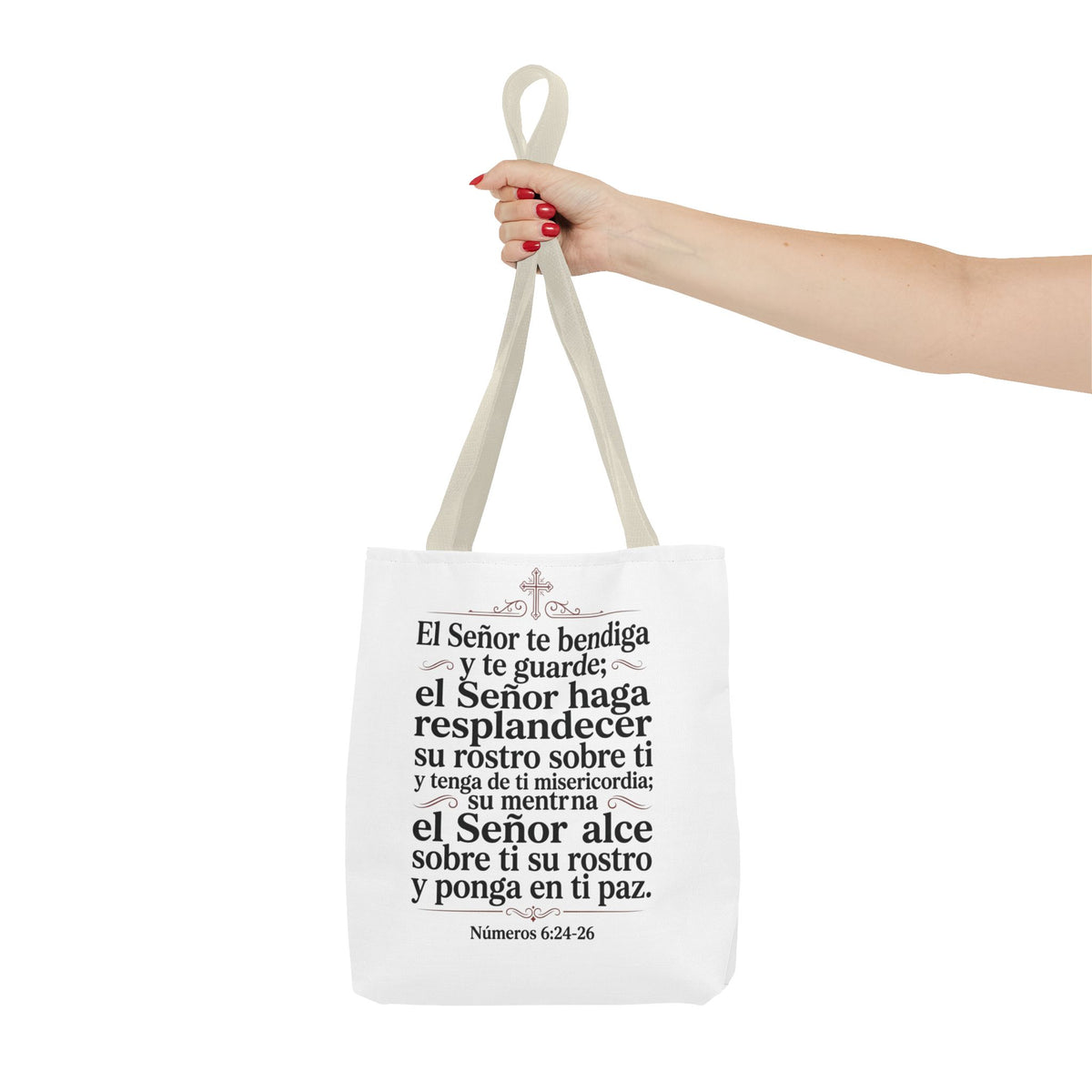 Christian Faith Tote Bag – Jesús Me Ama & Spanish Blessing Scripture