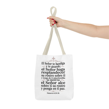 Christian Faith Tote Bag – Jesús Me Ama & Spanish Blessing Scripture