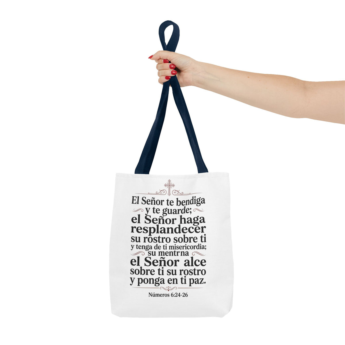 Christian Faith Tote Bag – Jesús Me Ama & Spanish Blessing Scripture