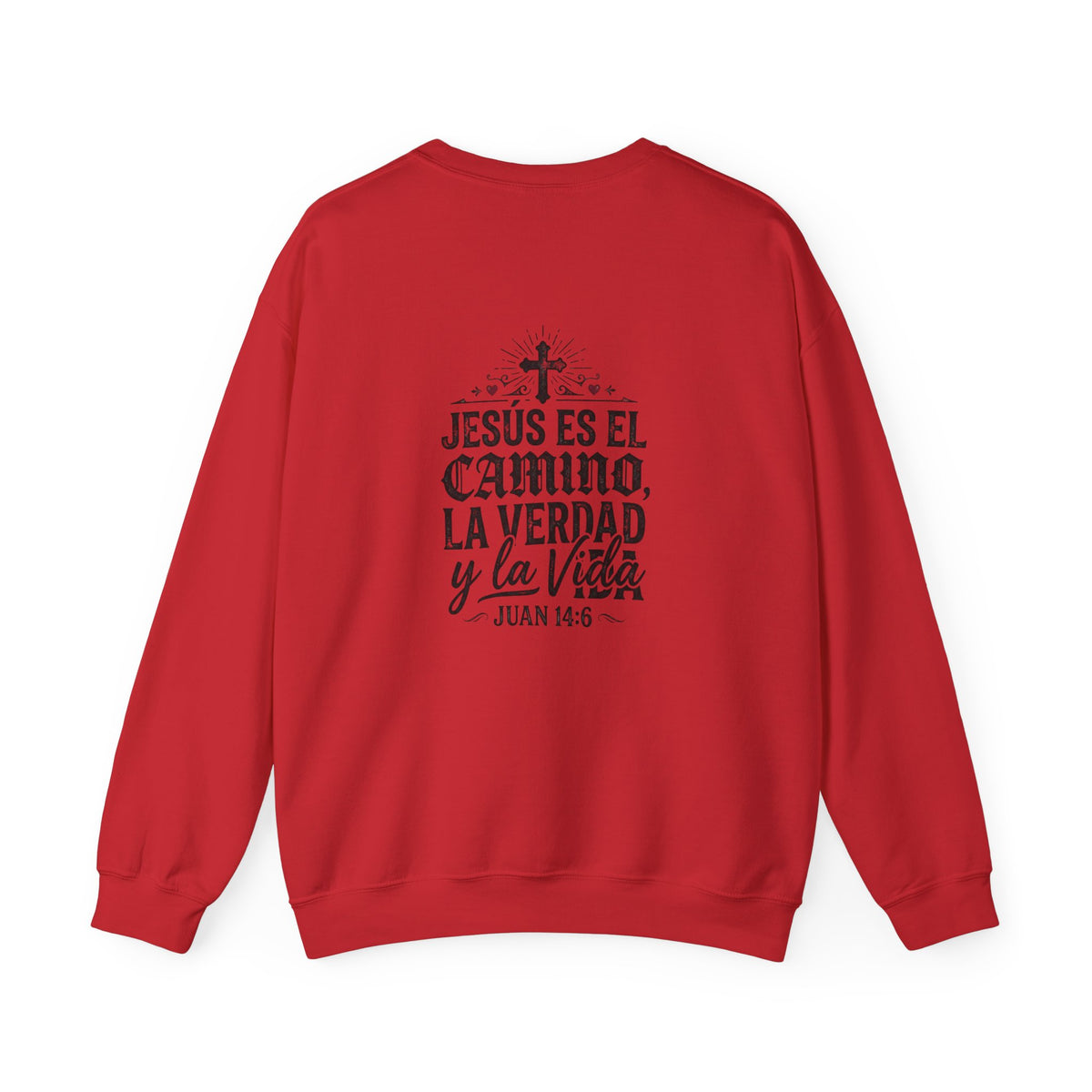 Christian Crewneck Sweatshirt — "Jesús es el Camino, la Verdad y la Vida" (Juan 14:6)