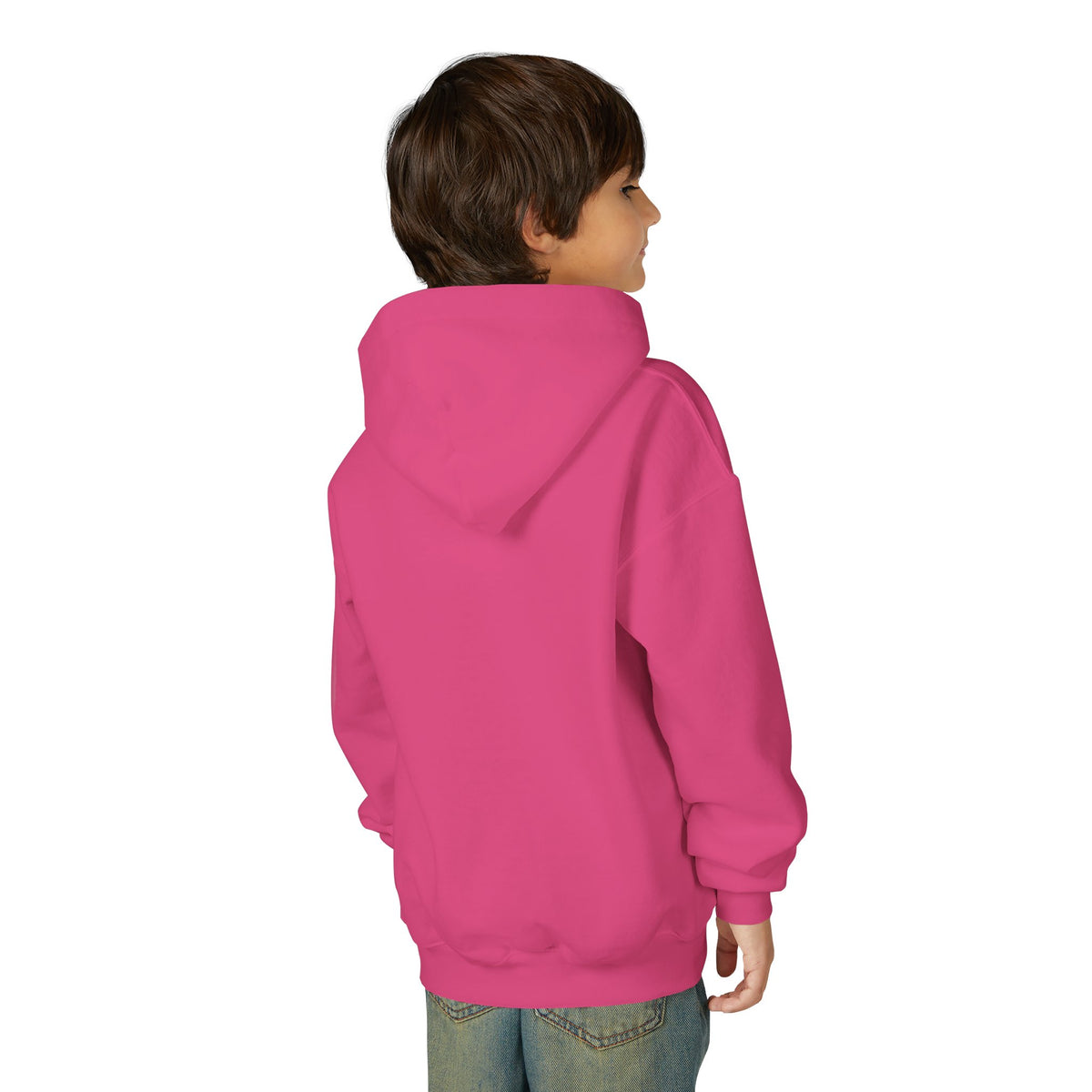 Youth Hoodie — "Jesus Me Ama" Heart Christian Faith Pullover