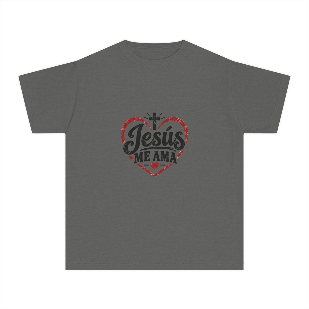 Youth T-Shirt Jesús Me Ama Christian Faith Tee
