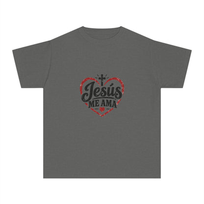 Youth T-Shirt Jesús Me Ama Christian Faith Tee