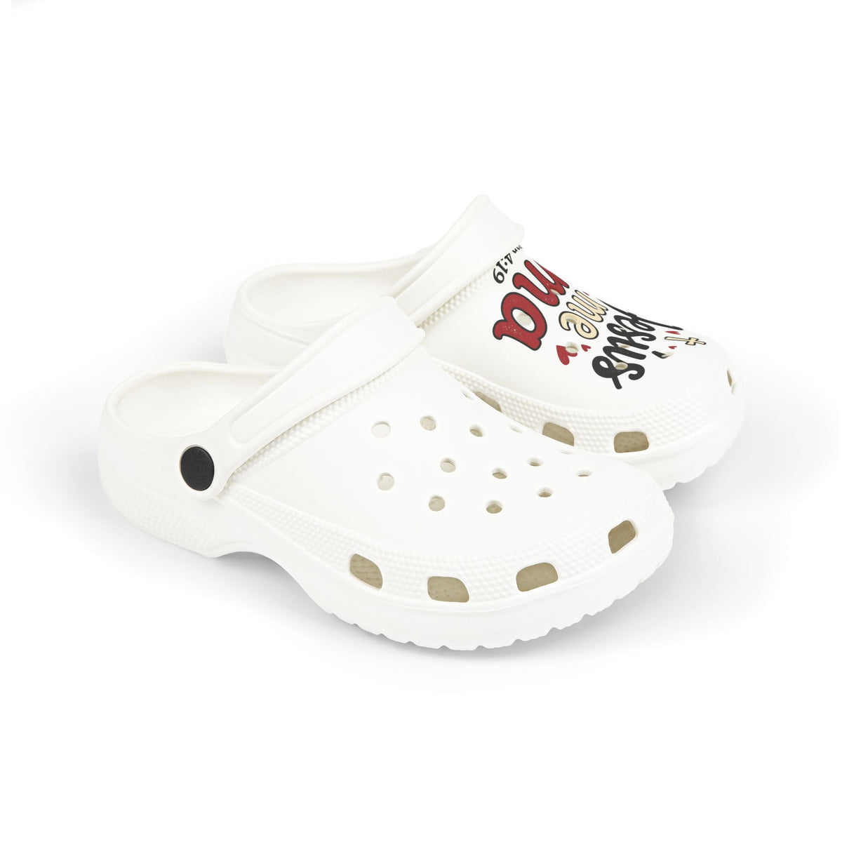 Kids Foam Clogs – “Jesús Me Ama” Christian Slip-On Shoes