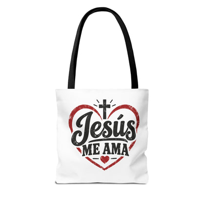 Christian Faith Tote Bag – Jesús Me Ama & Spanish Blessing Scripture