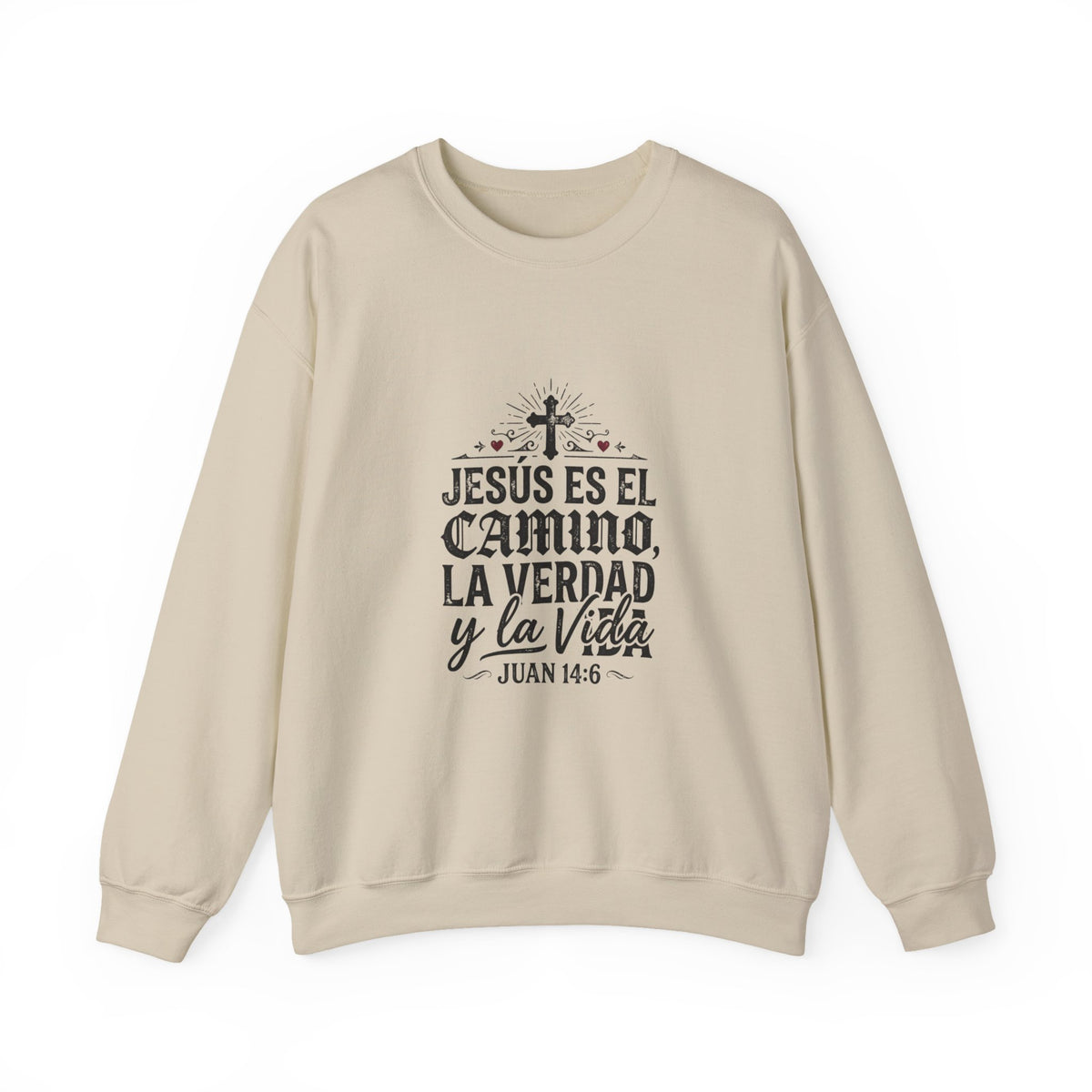 Christian Sweatshirt - "Jesús es el camino, la verdad y la vida" Crewneck (Juan 14:6)
