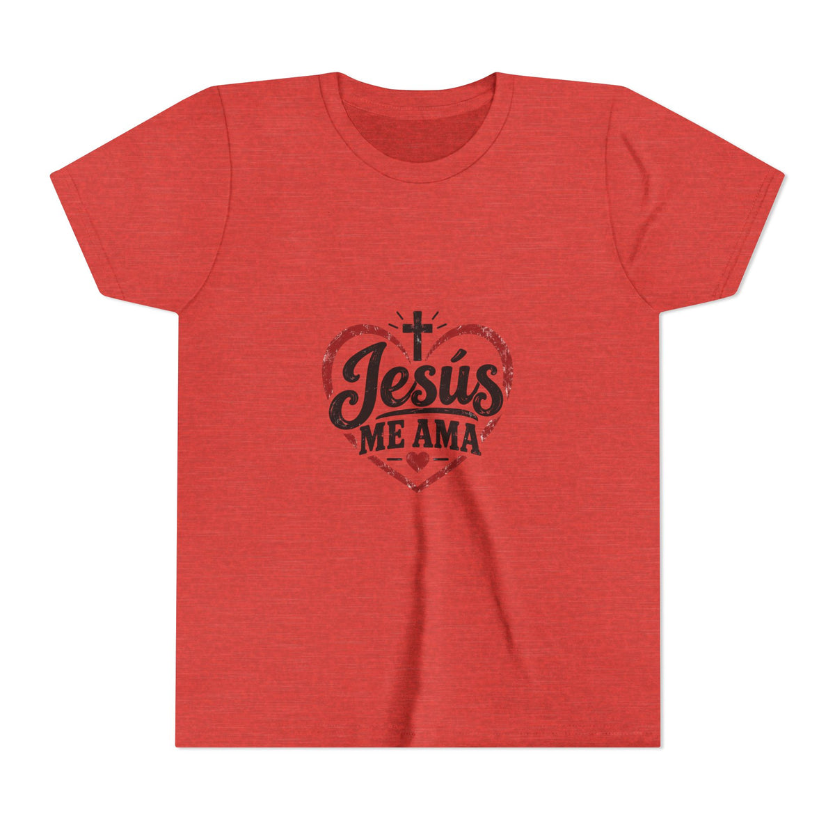 Kids 'Jesus Me Ama' Heart Tee — Youth Christian Short Sleeve Shirt