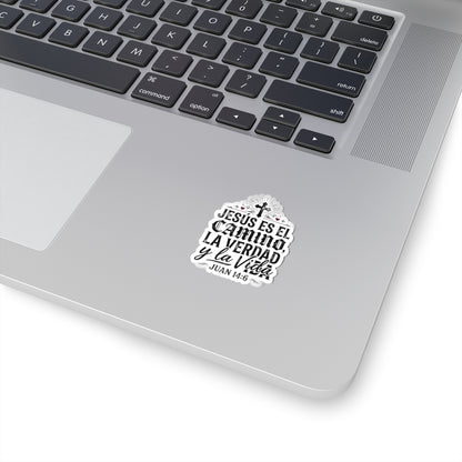 Religious Sticker — “Jesús es el Camino, la Verdad y la Vida” (Juan 14:6) Kiss-Cut Vinyl Sticker