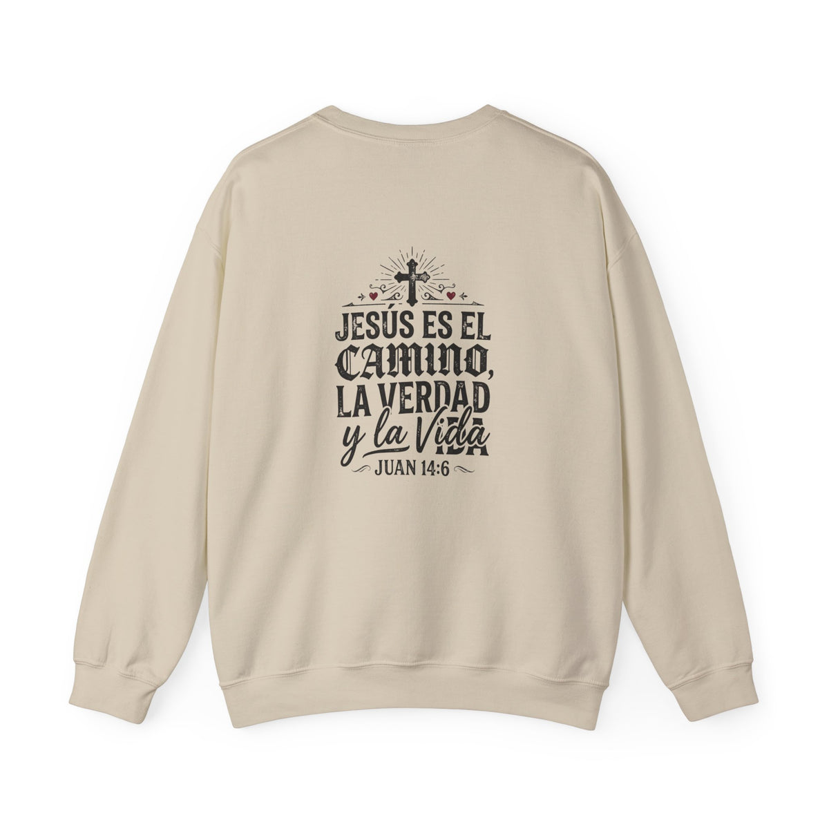Christian Crewneck Sweatshirt — "Jesús es el Camino, la Verdad y la Vida" (Juan 14:6)