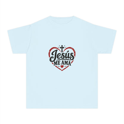 Youth T-Shirt Jesús Me Ama Christian Faith Tee