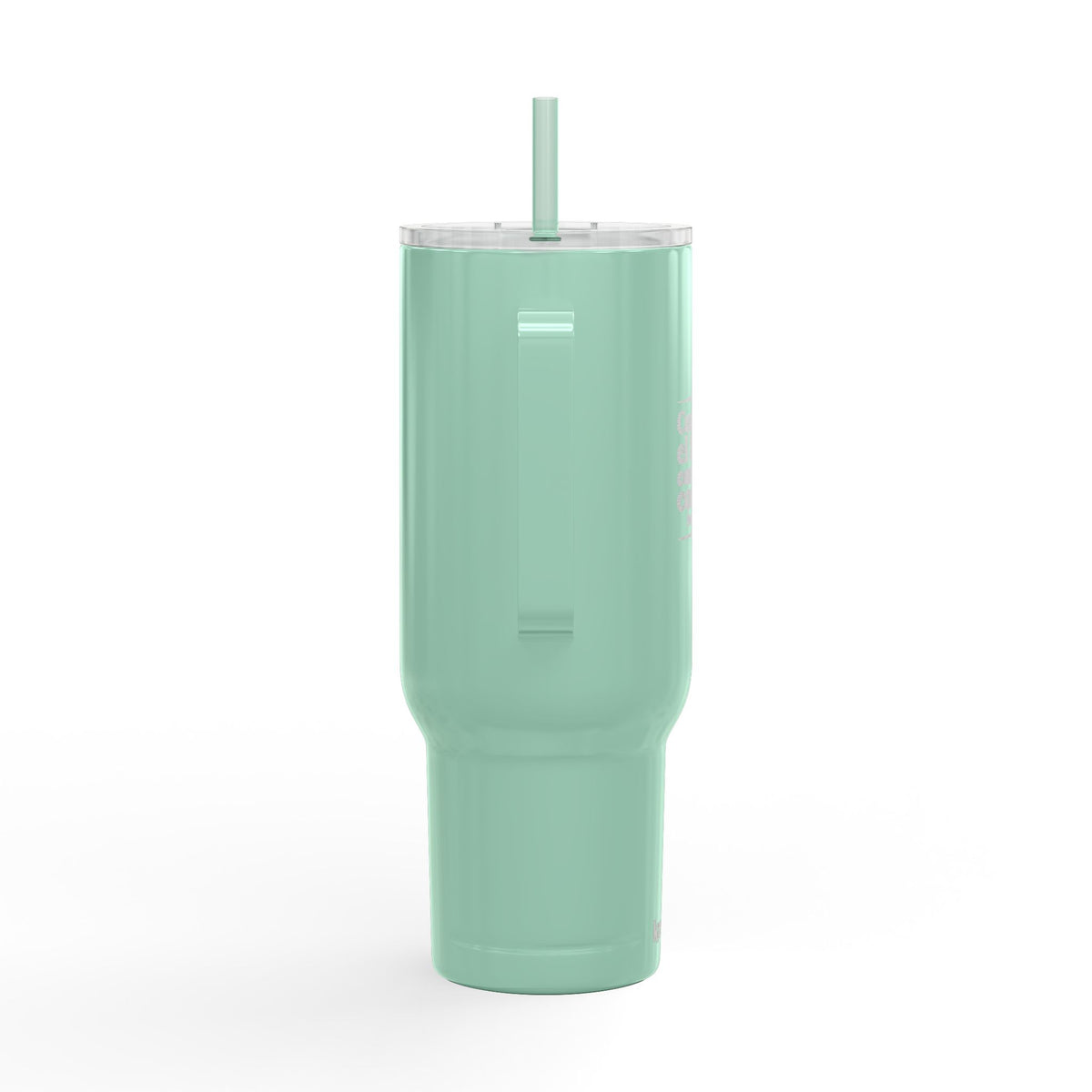Engraved 40oz Insulated Tumbler with Lid & Straw – Faith Cross Design