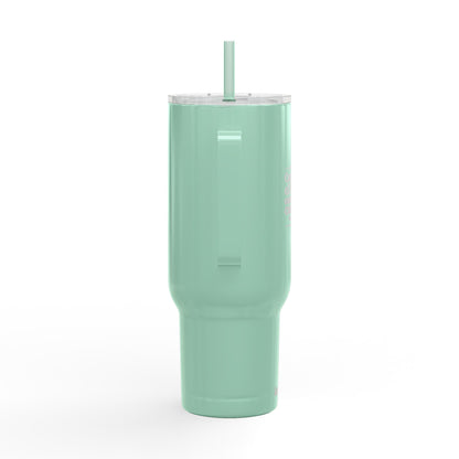 Engraved 40oz Insulated Tumbler with Lid & Straw – Faith Cross Design