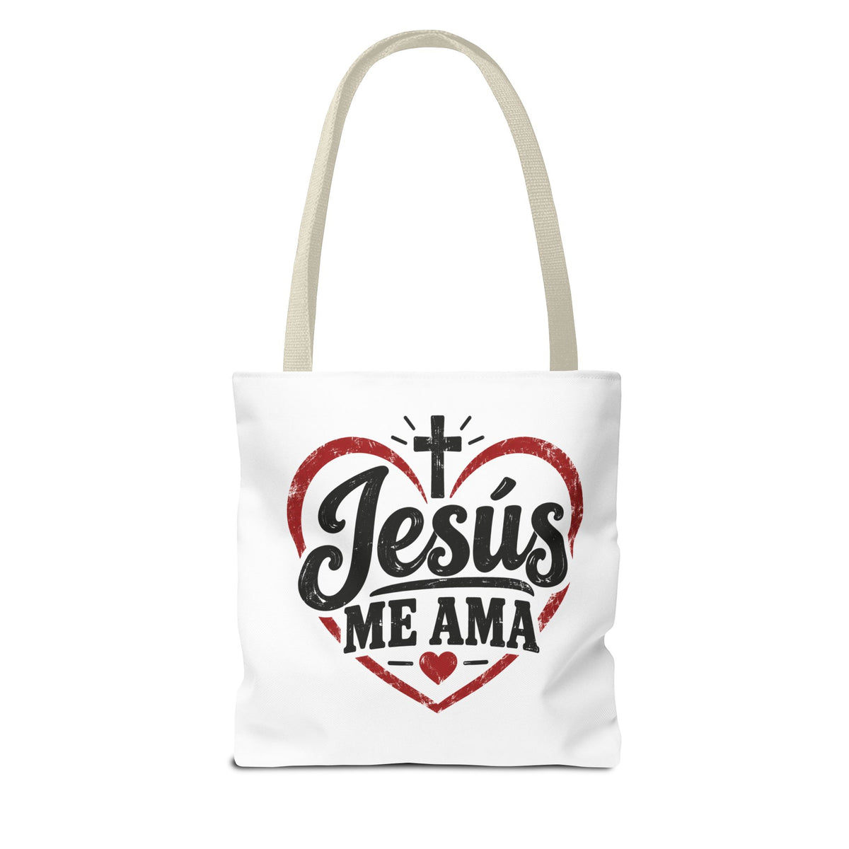 Christian Faith Tote Bag – Jesús Me Ama & Spanish Blessing Scripture