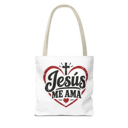 Christian Faith Tote Bag – Jesús Me Ama & Spanish Blessing Scripture